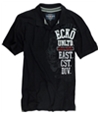 Ecko Unltd. Mens Ss Vertical Numeral Rugby Polo Shirt black XS