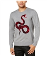 I-N-C Mens Intarsia Knit Snake Pullover Sweater