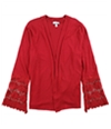 Charter Club Womens Lace Contrast Cardigan Sweater