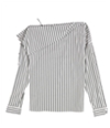 Bar Iii Womens Striped One Shoulder Blouse, TW1