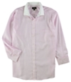 Tasso Elba Mens Bar Striped Button Up Dress Shirt pinkwhite 17