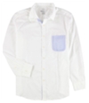 bar III Mens Stretch Button Up Dress Shirt white 14-14.5
