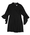 bar III Womens Bell Sleeve A-line Dress deepblack XS