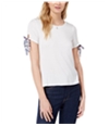 maison Jules Womens Tie Sleeve Basic T-Shirt brightwhite XL