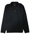 Tasso Elba Mens Piped 1/4 Zip Pullover Sweater black XL