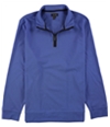 Tasso Elba Mens Piped 1/4 Zip Pullover Sweater blue M
