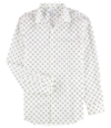 bar III Mens Max Record Button Up Dress Shirt whiteblack 14-14.5