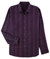 Tasso Elba Mens Striped Button Up Dress Shirt berrycombo 14-14.5