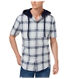 American Rag Mens Hooded Ian Button Up Shirt