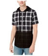 American Rag Mens Plaid Ombre Button Up Shirt