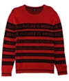 Alfani Mens Striped Knit Sweater cherrycandy S