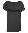 I-N-C Womens Empower Embellished T-Shirt darkcharcoal M