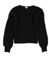 bar III Womens Balloon Sleeve Pullover Sweater black XS
