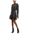 I-N-C Womens Ruffled Paisley Blouson Mini Dress