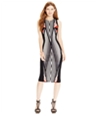 Material Girl Womens Optical-Print Bodycon Dress