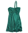 Morgan & Co Womens Strap Lined Formal One Shoulder Dress jade S