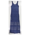 bar III Womens Lace Maxi Dress bluetide S