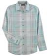 Alfani Mens Derby Plaid LS Button Up Shirt coolmist M