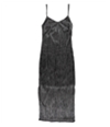 bar III Womens V-neck Slip Sheath Dress silvergrey XS