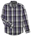 Alfani Mens Plaid LS Button Up Shirt lushlilac S