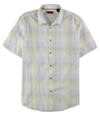 Alfani Mens Slim Fit Plaid Button Up Shirt, TW2