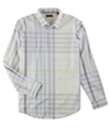 Alfani Mens Slim-Fit Plaid Button Up Shirt, TW3