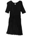 Maison Jules Womens Faux-Wrap Jersey Dress