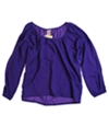 Fourty's Womens Wide Neck Sleeve Pullover Blouse