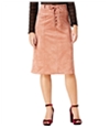 Endless Rose Womens Faux-Suede Midi Skirt