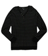 I-N-C Mens Striped Henley Sweater