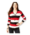 American Living Womens Striped Ls Pullover Sweater, TW2