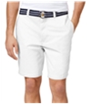 Club Room Mens Flat Front With Belt Casual Chino Shorts, TW2