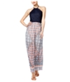 Trixxi Womens Open Back A-Line Maxi Dress