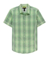I-N-C Mens Check Slim Fit Button Up Shirt