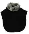 Style & Co. Womens Dolman Faux Fur Poncho Sweater