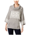 Style & Co. Womens Fair-Isle Cowl Pullover Sweater