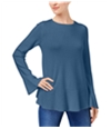 Style & Co. Womens Flared Crew Neck Pullover Sweater