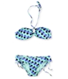 bar III Womens Hexagon Medallion Side Tie 2 Piece Bikini aquatint S