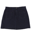 Maison Jules Womens Denim Mini A-Line Skirt