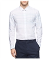 Calvin Klein Mens Blocked Button Up Shirt white 2XL