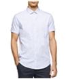 Calvin Klein Mens Jacquard Dressy Refined Button Up Shirt