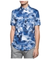 Calvin Klein Mens Fractured Dressy Refined Button Up Shirt