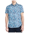 Calvin Klein Mens Pixelated Button Up Shirt