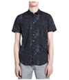 Calvin Klein Mens Fractured Button Up Shirt