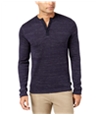 Calvin Klein Mens Heathered Henley Sweater