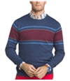 IZOD Mens Striped Knit Sweater easteblu 2XL