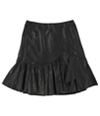 Rebecca Taylor Womens Faux Leather Flared Skirt