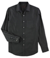 Tasso Elba Mens Herringbone Button Up Shirt, TW1