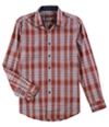 Tasso Elba Mens Plaid Ls Button Up Shirt, TW1