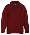 Tasso Elba Mens Textured Shawl-Collar Pullover Sweater redvelvet S